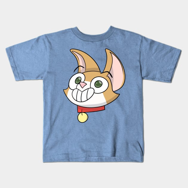 Cartoon Kitty Cat Kids T-Shirt by Jamtastic